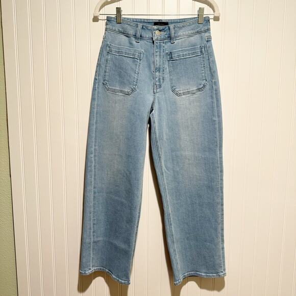 Quince Bella Stretch Patch Pocket Wide Leg Jeans Size 27 - Picture 2 of 6